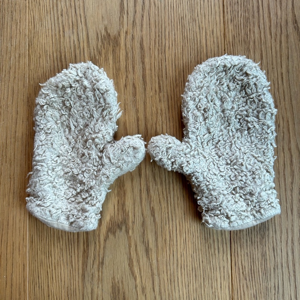 Simple Folk Cozy Organic Cotton Sherpa Mittens 3-6Y